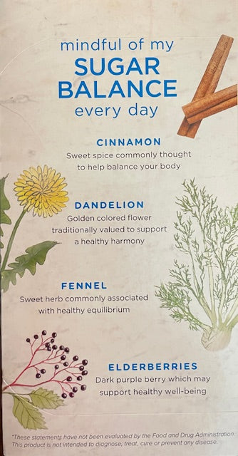 Herbal Tea Bigelow Benefits Sugar Balance Cinnamon & Blackberry - 18 bags