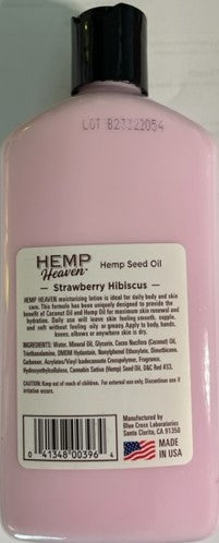 Hemp Heaven Natural Body Lotion Strawberry Hibiscus