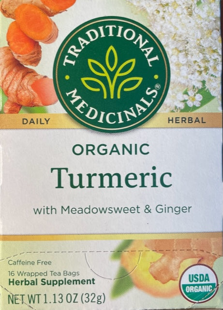 Herbal Tea Traditional Medicinals Organic Turmeric with Meadowsweet & Ginger