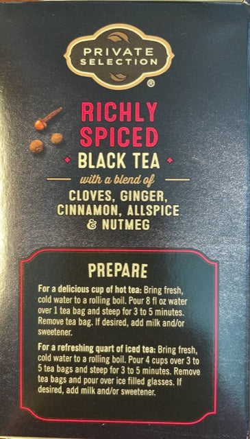 Herbal Tea Private Selection Spiced Chai Black Tea