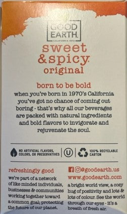 Herbal Tea Good Earth Sweet & Spicy Original & Black Tea