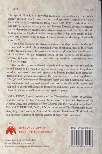 The Spiritual Dimension of Therapeutic Touch