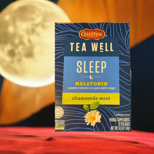 Herbal Tea Celestial Sleep Well with Melatonin, Chamomile & Mint