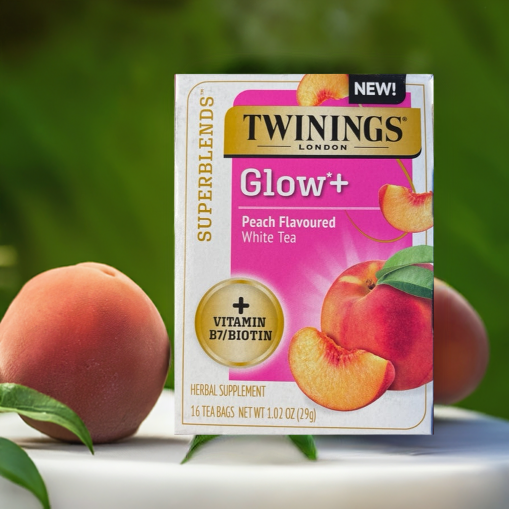 Herbal Tea Twining's of London Glow+ Peach Flavored White Tea