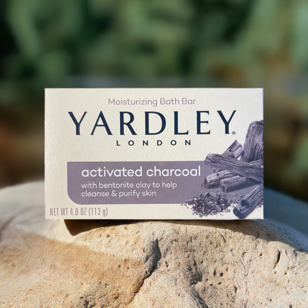 Yardley London Activated Charcoal Moisturizing Bath Bar with Bentonite Clay