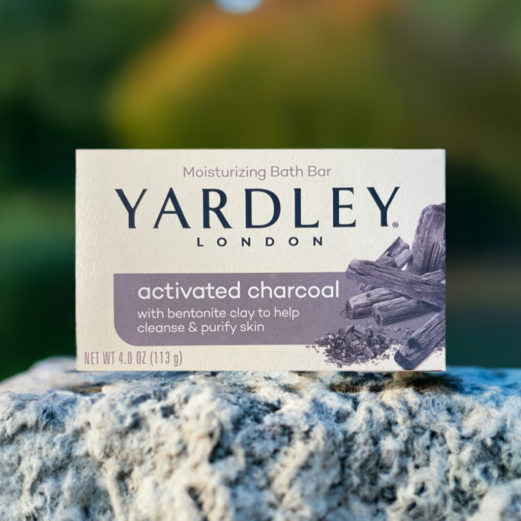Yardley London Activated Charcoal Moisturizing Bath Bar with Bentonite Clay