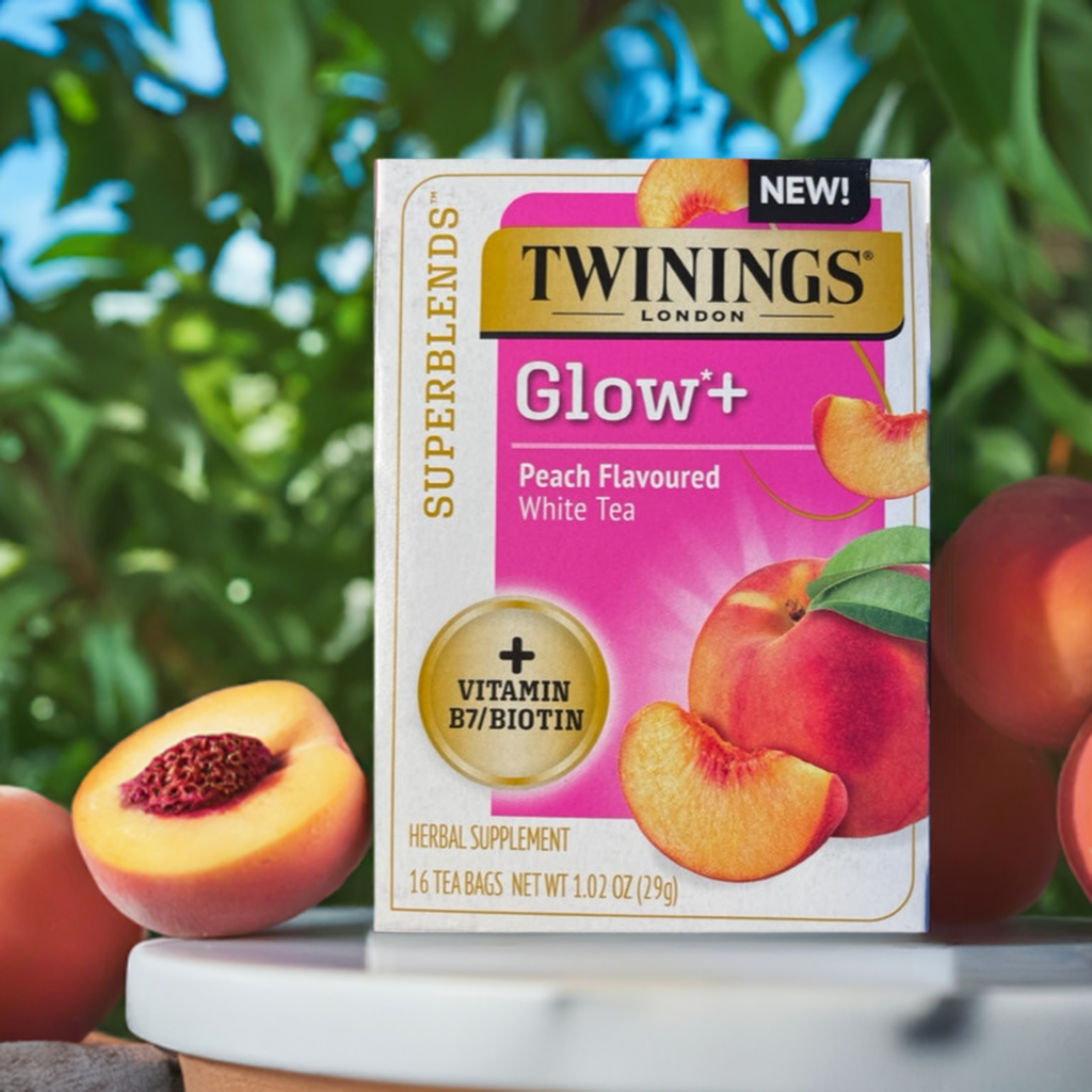 Herbal Tea Twining's of London Glow+ Peach Flavored White Tea