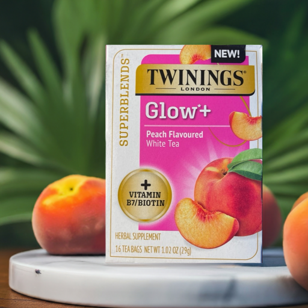 Herbal Tea Twining's of London Glow+ Peach Flavored White Tea