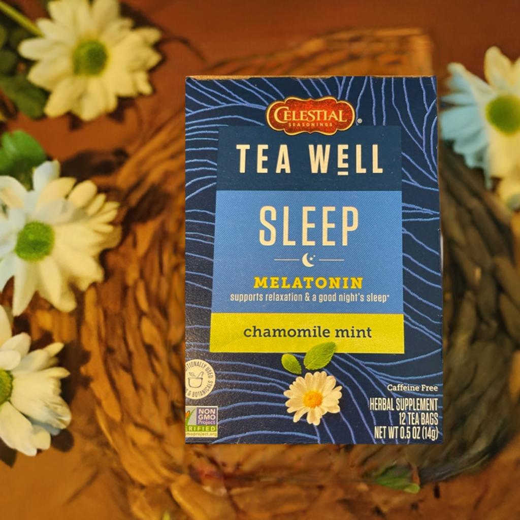 Herbal Tea Celestial Sleep Well with Melatonin, Chamomile & Mint