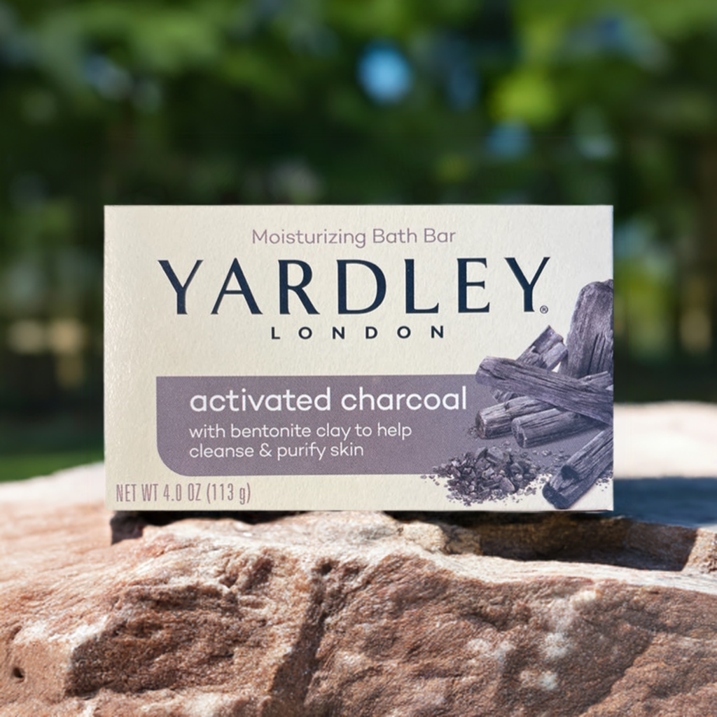 Yardley London Activated Charcoal Moisturizing Bath Bar with Bentonite Clay