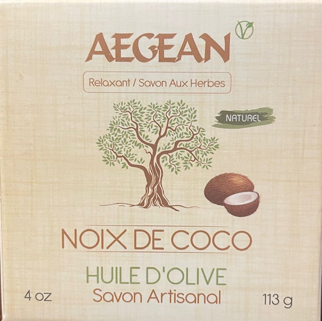 Aegean Handmade Coconut Olive Oil Natural Bath Soap