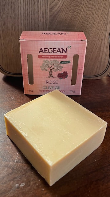 Aegean Handmade Rose Olive Oil Natural Bath Soap