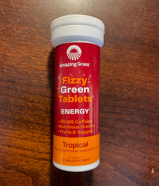 Amazing Grass Fizzy Green Tablets Tropical Energy - 10 tablets