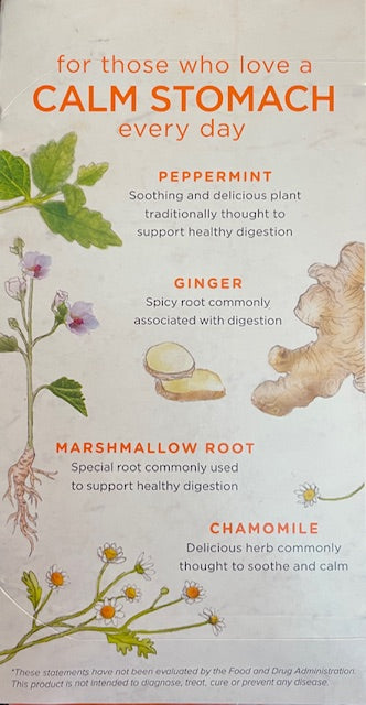 Herbal Tea Bigelow Benefits Calm Stomach Ginger & Peach 18 bags