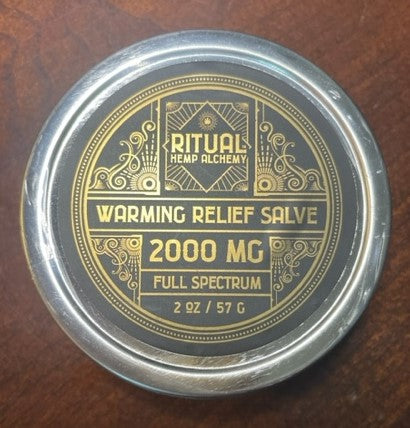 CBD Ritual Hemp Alchemy Warming Relief Salve 2000 mg 2 oz. Jar