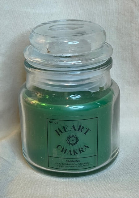 Heart Chakra Soy Wax Jasmine Scented Candle