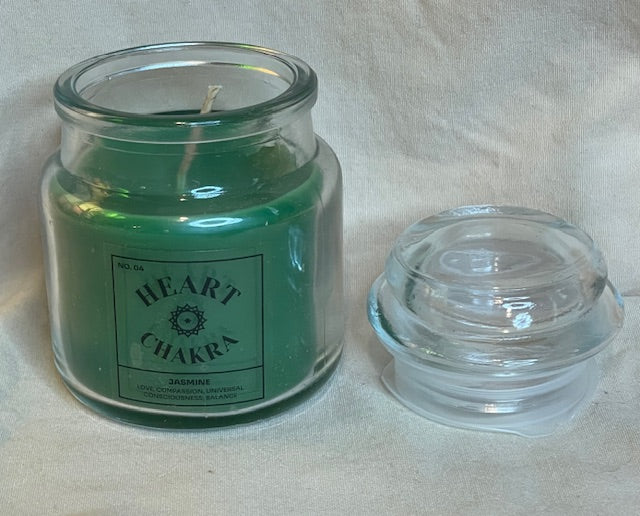 Heart Chakra Soy Wax Jasmine Scented Candle