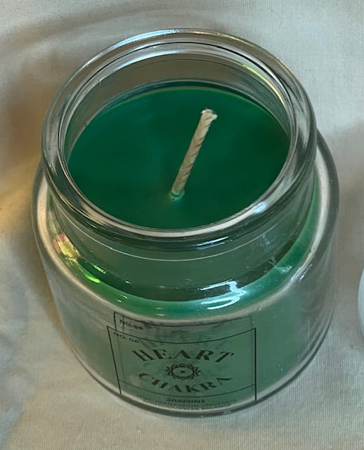 Heart Chakra Soy Wax Jasmine Scented Candle