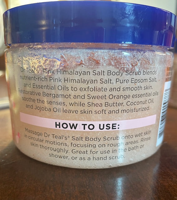 Dr Teals Pink Himalayan Salt Scrub Restore & Replenish with Essential Oils