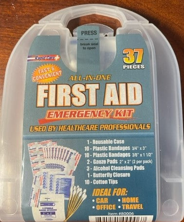 First Aid Emergency Kit in a Mini Travel Case