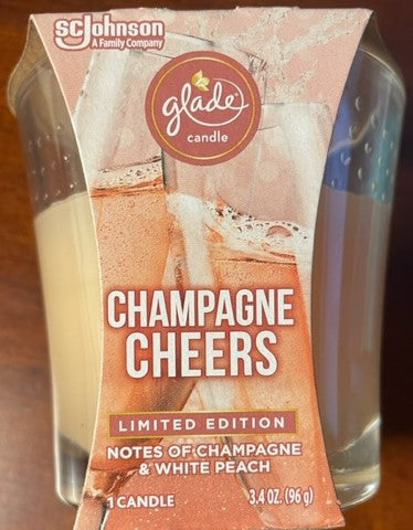 Glade Champagne Cheers Candle  Limited Edition
