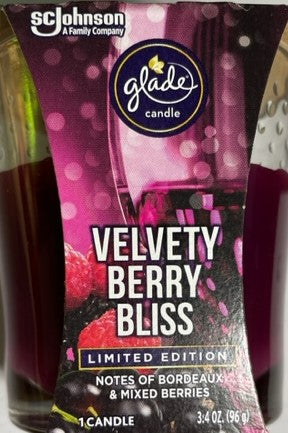 Glade Candle Velvety Berry Bliss
