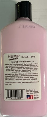 Hemp Heaven Natural Body Lotion Strawberry Hibiscus