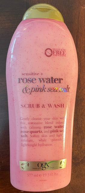 Rose Water & Pink Sea Salt Scrub & Wash - Sensitive +