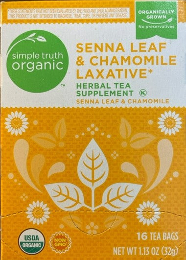 Herbal Tea Simple Truth Organic Senna Leaf & Chamomile Laxative Tea