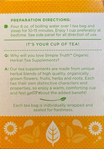 Herbal Tea Simple Truth Organic Senna Leaf & Chamomile Laxative Tea