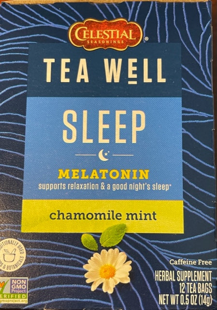 Herbal Tea Celestial Sleep Well with Melatonin, Chamomile & Mint