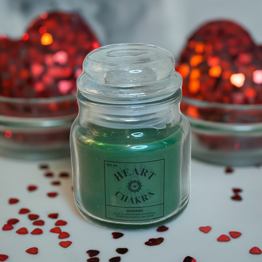 Heart Chakra Soy Wax Jasmine Scented Candle