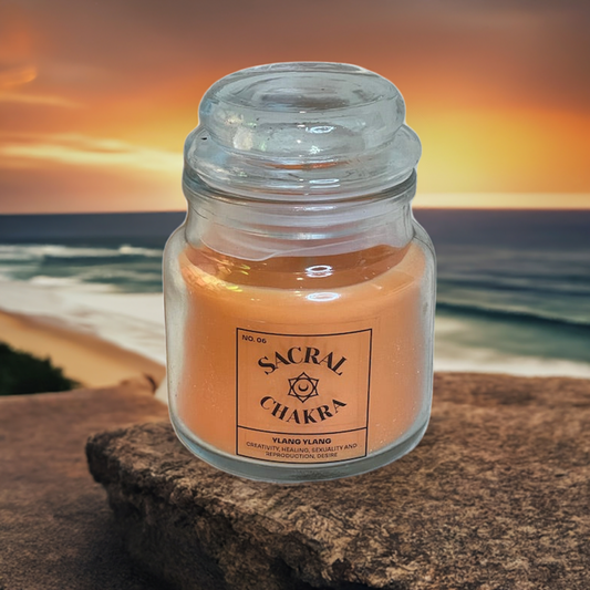 Sacral Chakra Soy Wax Ylang Ylang Scented Candle