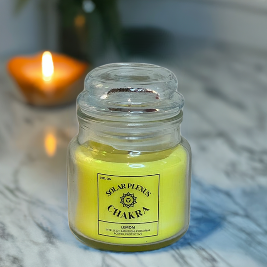 Solar Plexus Chakra Soy Wax Lemon Scented Candle