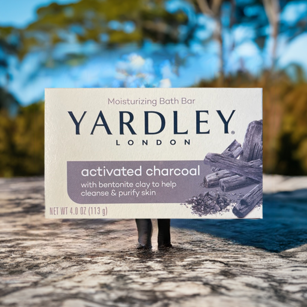 Yardley London Activated Charcoal Moisturizing Bath Bar with Bentonite Clay